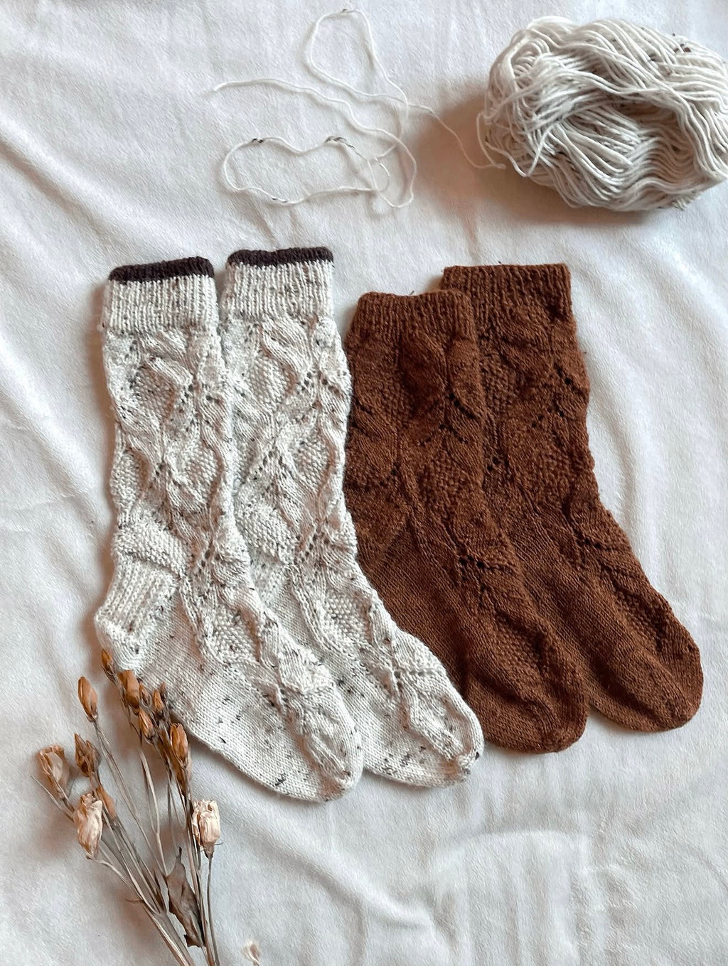 The heritage cable handknit socks
