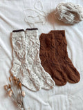 The heritage cable handknit socks