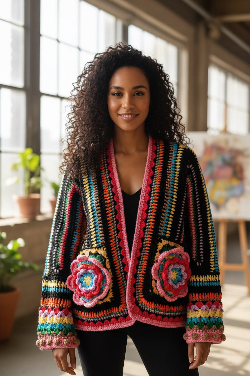 Blooming bomber jacket