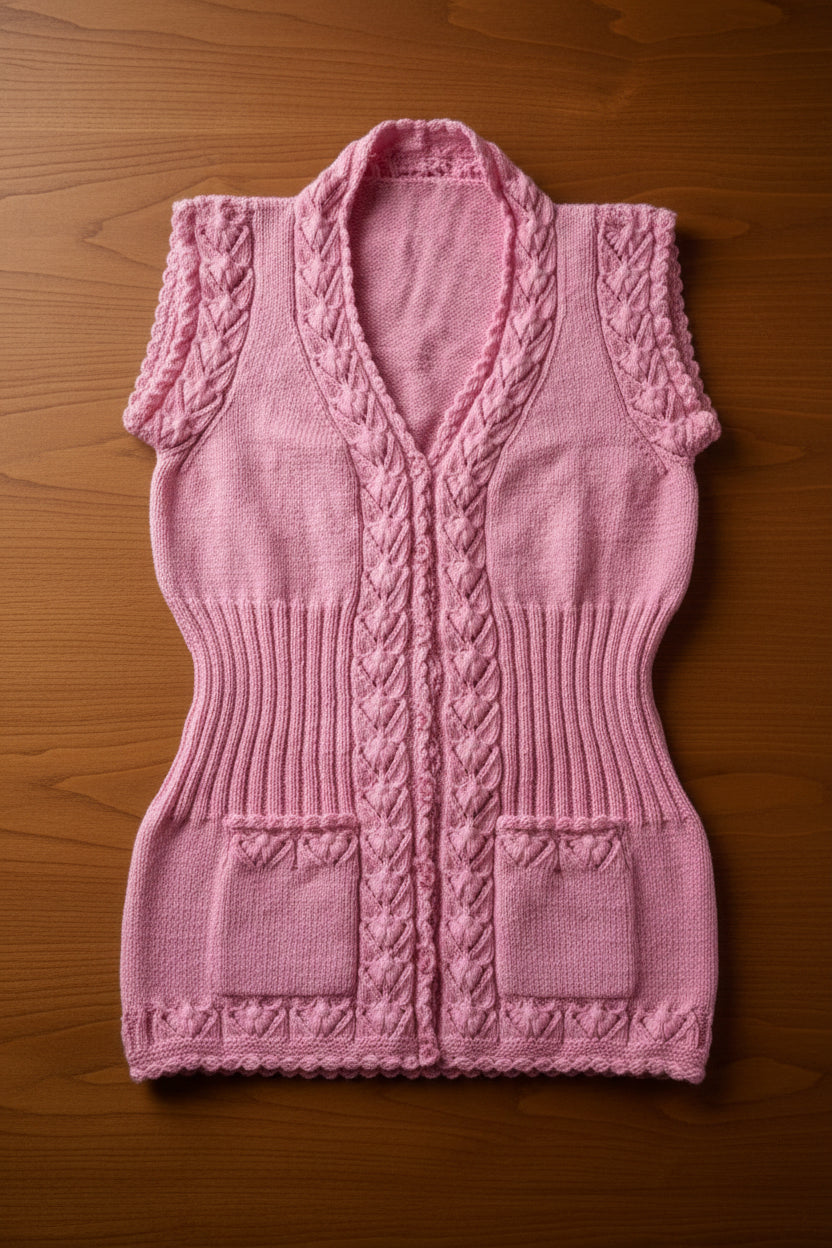 Vintage style hand knitted sweater