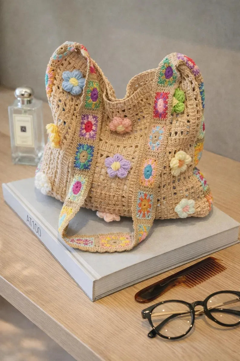 The Sunburst Meadow Crochet Tote