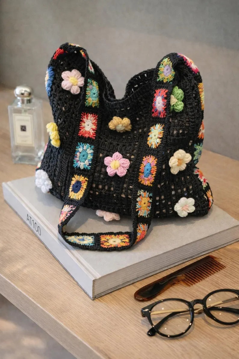 The Sunburst Meadow Crochet Tote